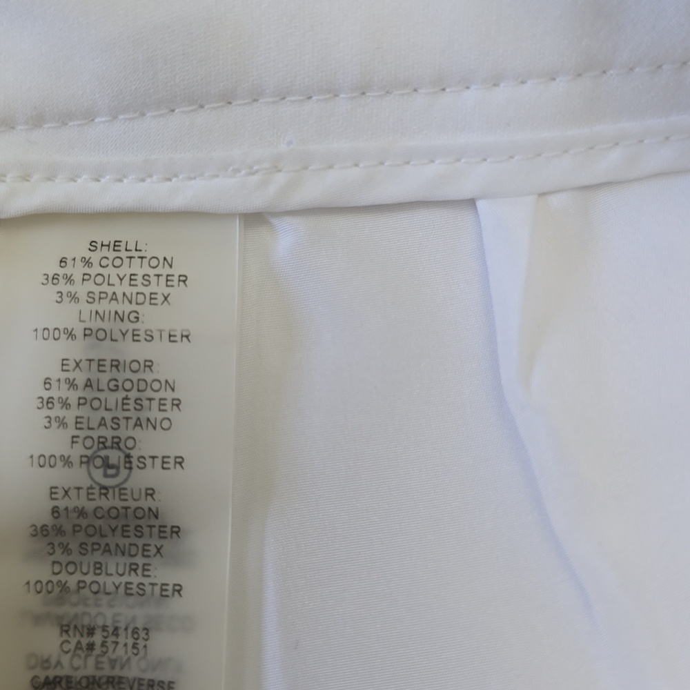 Calvin Klein White Women's Dress Pants Like New Condition - Picture 6 of 6